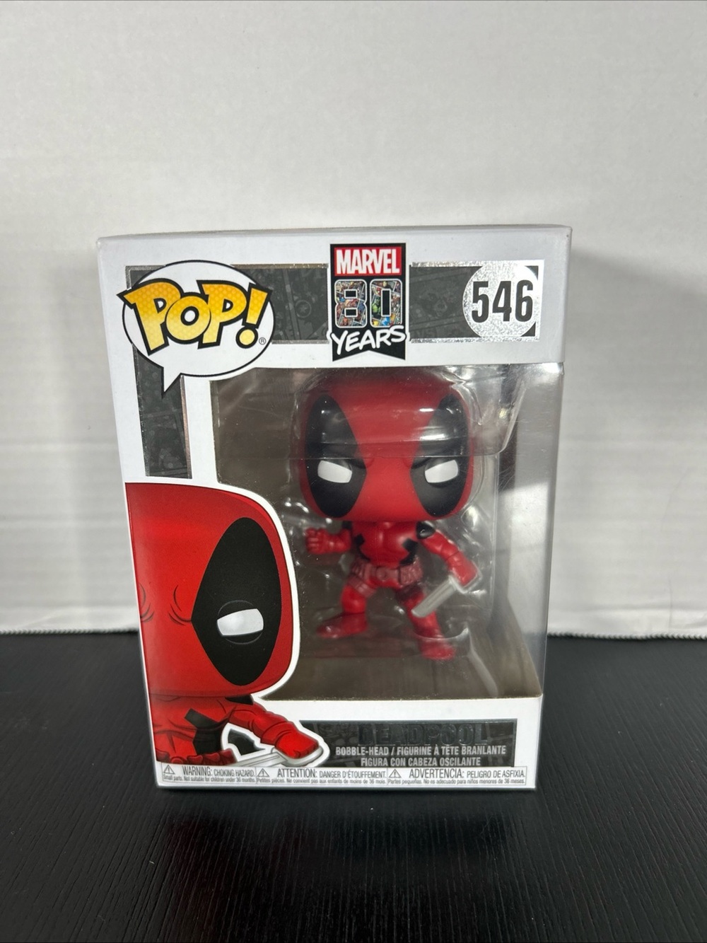 Funko Pop! Marvel Deadpool #546 Red & Black Vinyl Figure 80 years marvel